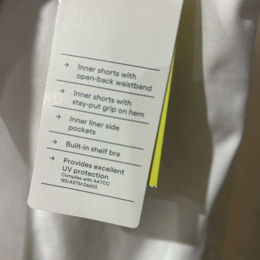 All In Motion White Pleated Tennis Dress — Size S NWT Built-In Shorts - Picture 5 of 6